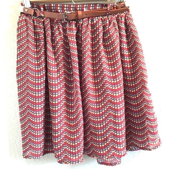 MOSSIMO Polka Dot Waist Skirt with belt. - Picture 4 of 4